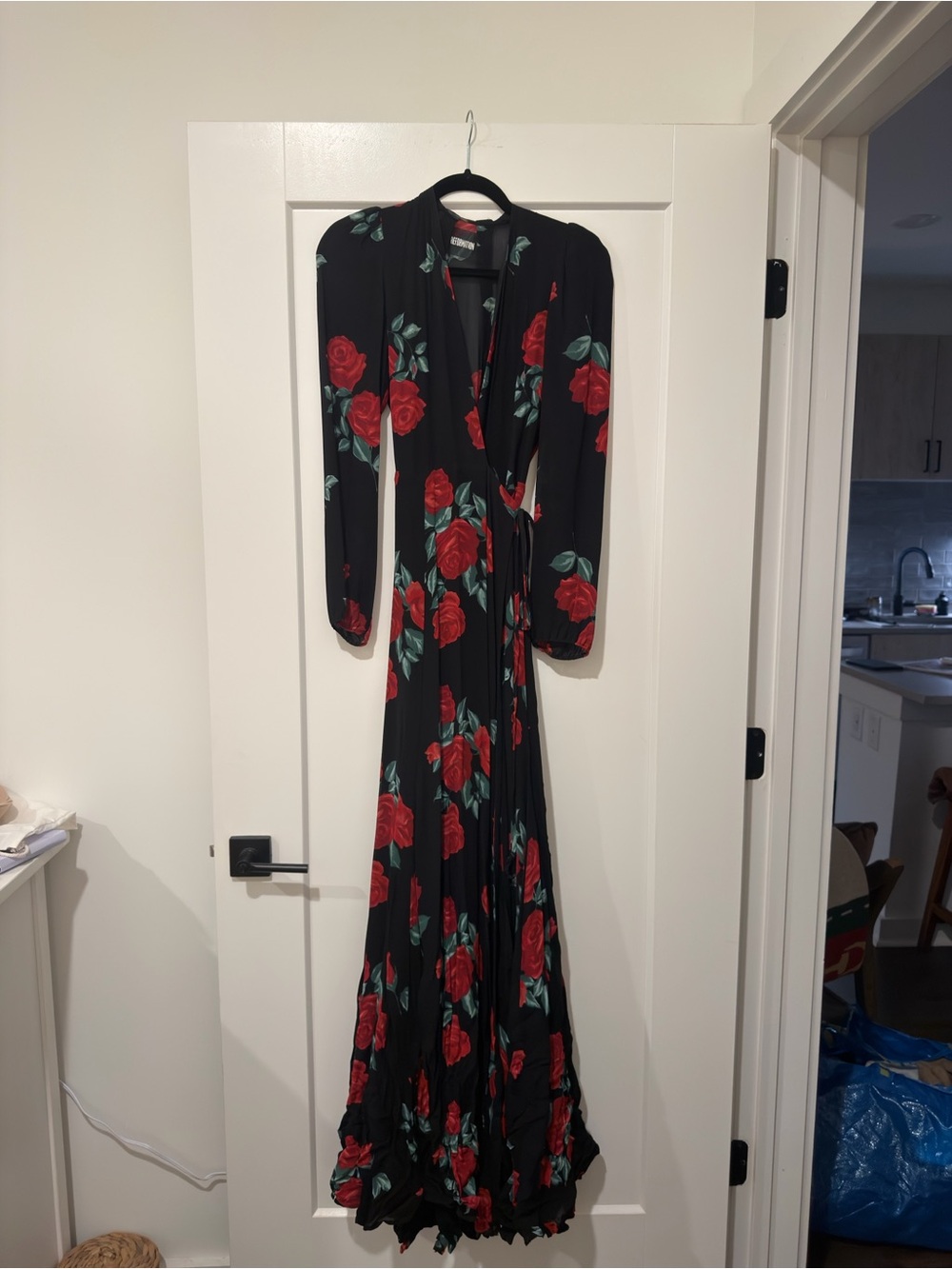 Reformation Milan Maxi Dress with Red Rose Print - Picture 2 of 5